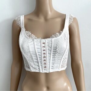 Victoria's Secret white lace corset top small bridal